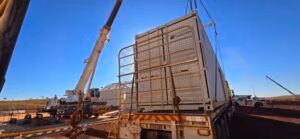 durable fabric structures in a dome shipping container