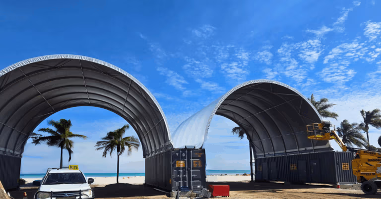 dome shelter australia an example of a port storage shelter in a marine environment
